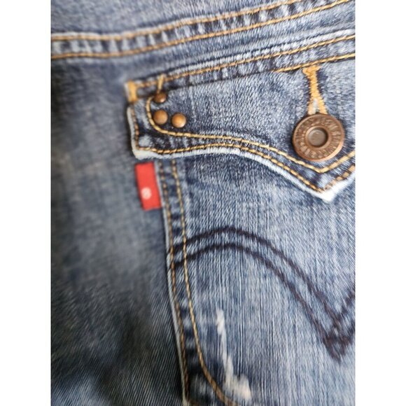 Levi Strauss And Co 515 Womens Boot Cut Blue Denim Jeans Size 16 - Picture 5 of 16